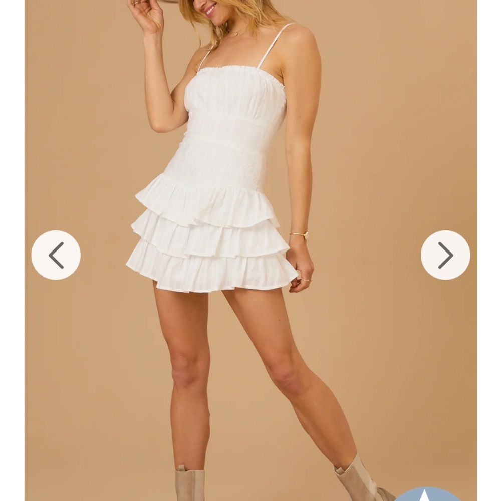 Altar’d State Nina Textured Mini Dress fits like a large